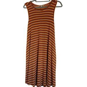 Toad & Co striped W Daisy Ribbed SL dress Micro Modal With Pockets‎ Medium
